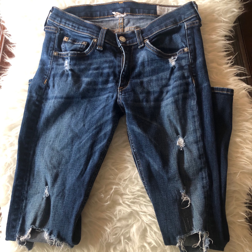 Rag & Bone Capri Dark Wash Skinny Jeans